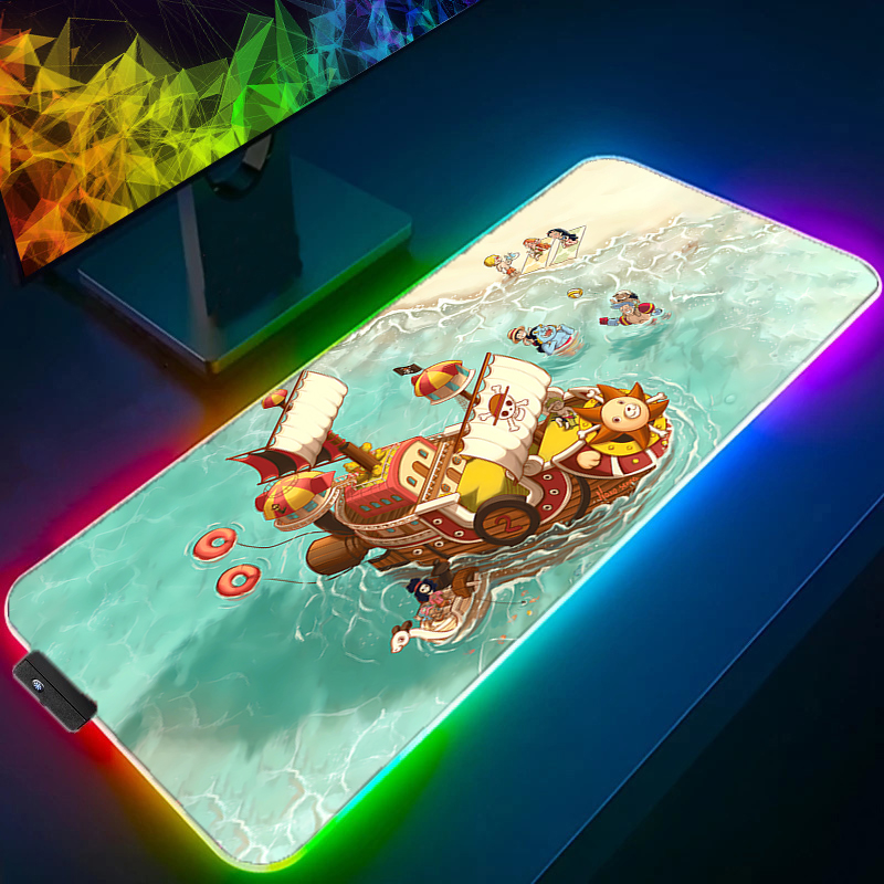 Gaming Accessories Tablet - RGB LED Mouse Pad Meja Kantor