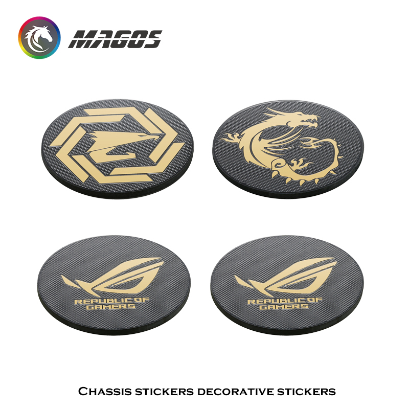 Video Gaming Accessories - Casing komputer stiker logam ROG MSI
