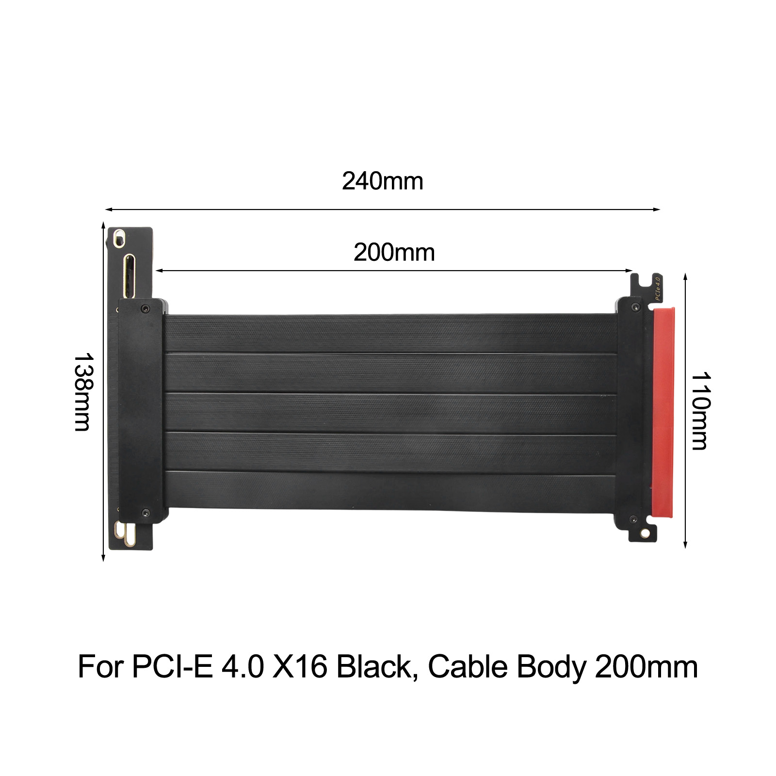 Kabel Riser PCIe 4.0 X16 20cm  - Pcie Extension Cable ulasan dan harga