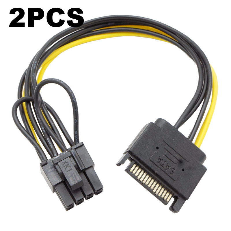 2 Buah SATA Ganda 15Pin Ke 8 P - Pcie Extension Cable ulasan dan harga