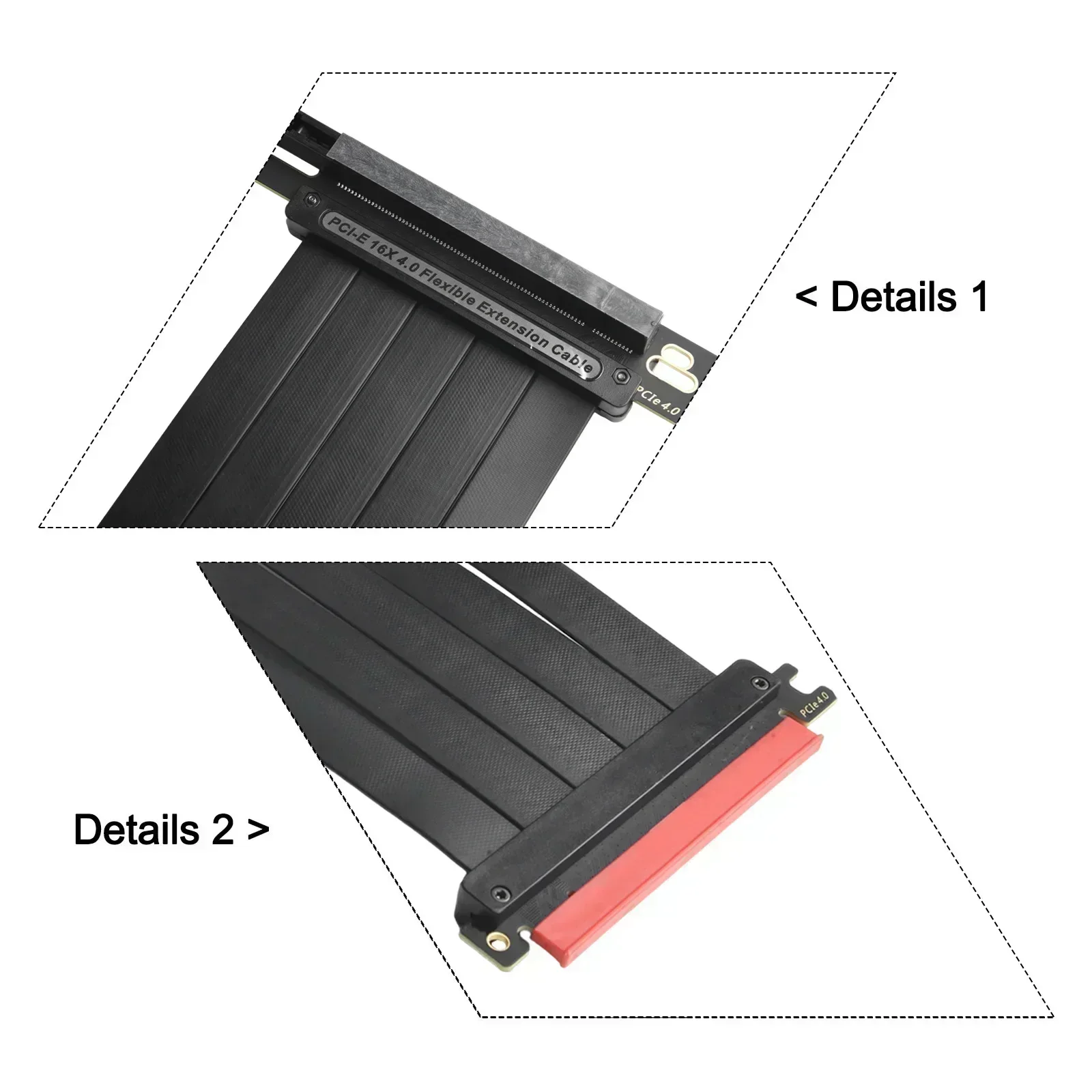 Kabel Riser TEUCER PCI-E 4.0 X - Pcie Extension Cable ulasan dan harga