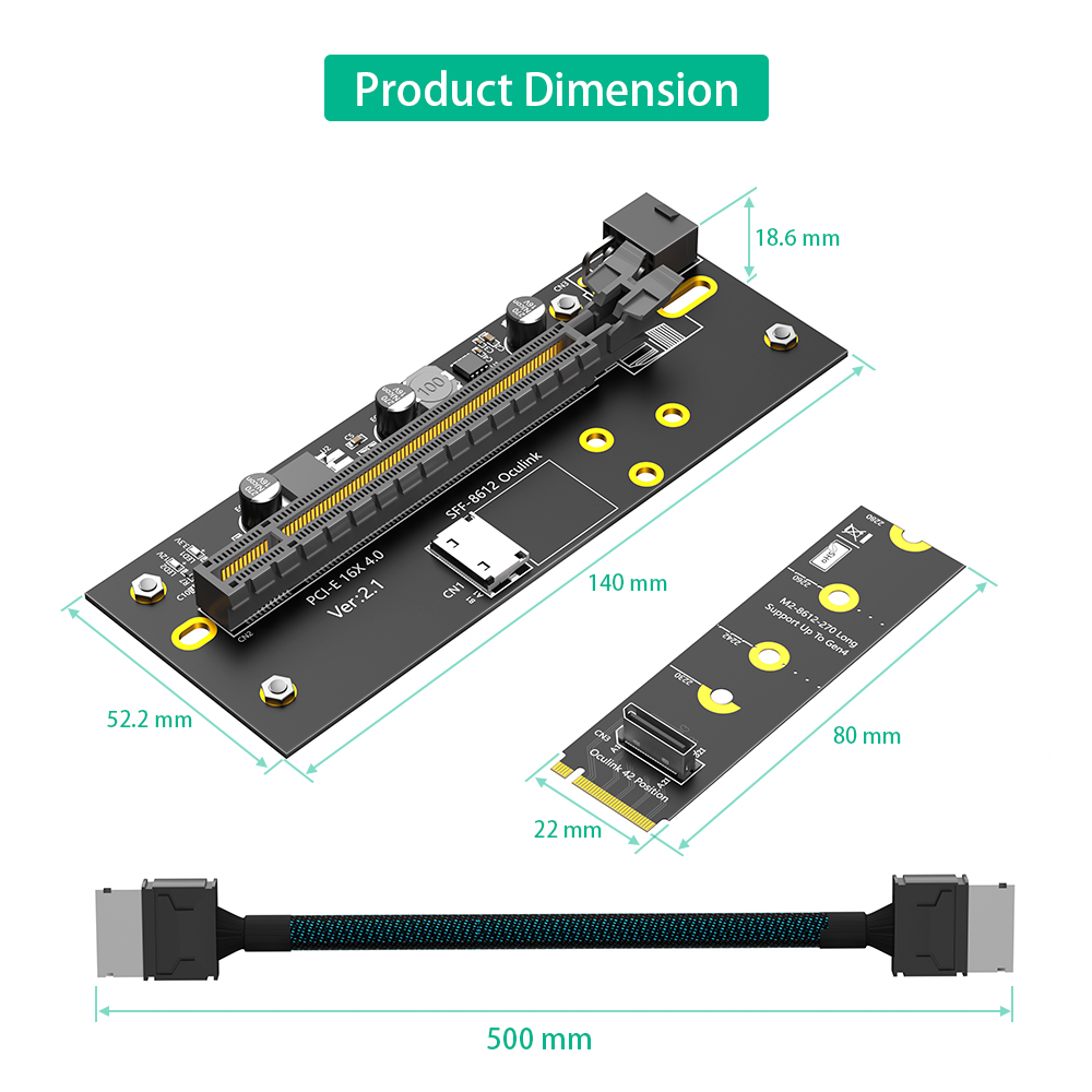 M.2 M-Key 2242/2260/2280 baru  - Pcie Extension Cable ulasan dan harga
