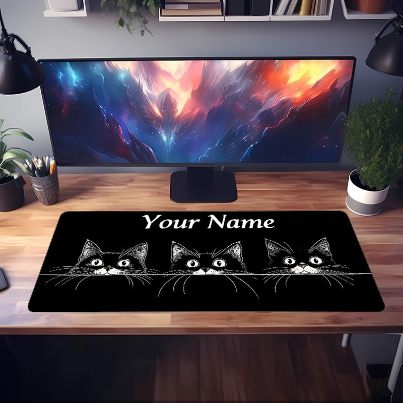 Alas Meja Kustom 3 Kucing Hita - Gaming Accessories Name ulasan dan harga